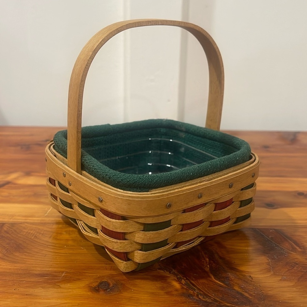 Vtg Longaberger 2003 Holiday Helper Basket